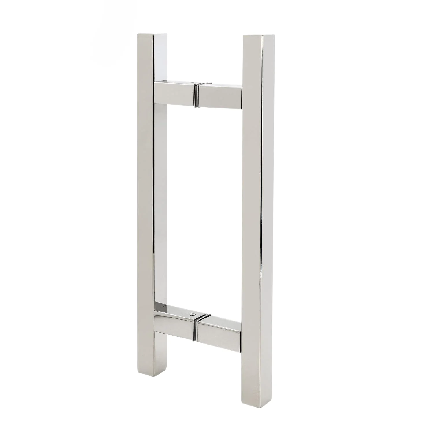 Manufacturer Wholesale Square Glass Door Handle with Stainless Steel 304 Chrome For Tempered Glass Door