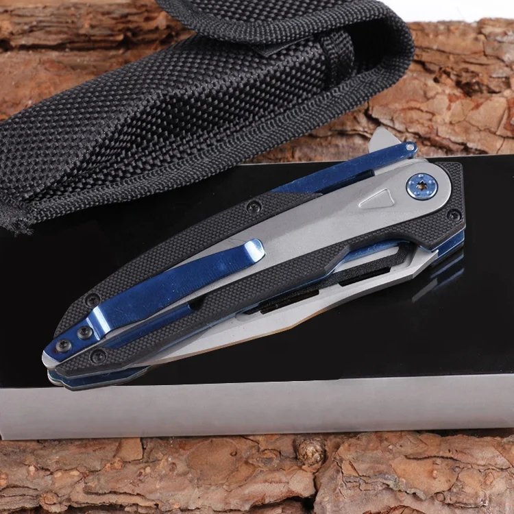 Карманный складной нож из нержавеющей стали 440, нож Yangjiang с ручкой G10
