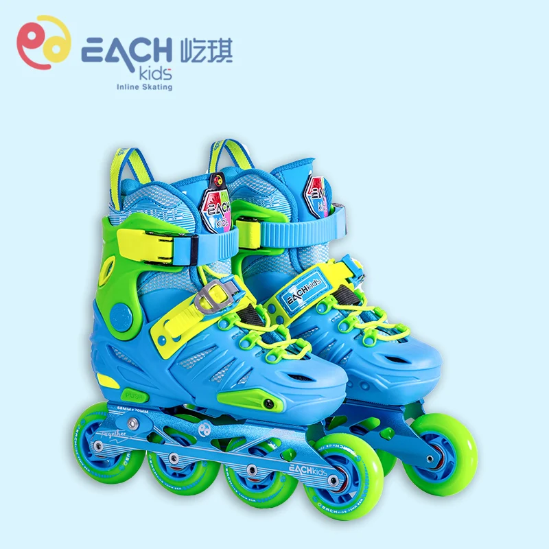 High Quality and Cheap Roller Skates Shoes Patines for Kids 4 Wheel EACHkids Aluminum Alloy Frame High Rebound 82A PU