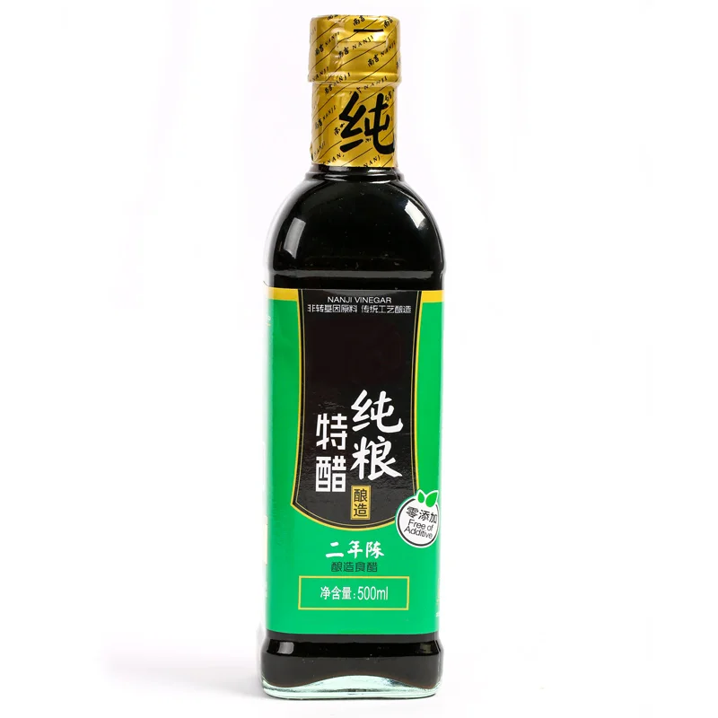 
Mature Vinegar Natural Red Dark Bottle Packing Packaging Color Liquid Form Shelf Brown Origin 500ml 