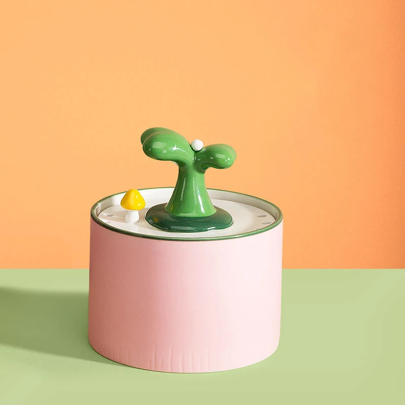 Small Sapling Ceramic Body Pet Water Dispenser Multiple Filter Bass Cat Water Dispenser Removable and Washable Water Dispenser