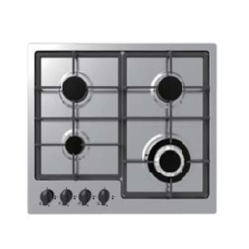 Easy cleaning built in 4 burners 10mm glass gas cooker hob without safety device