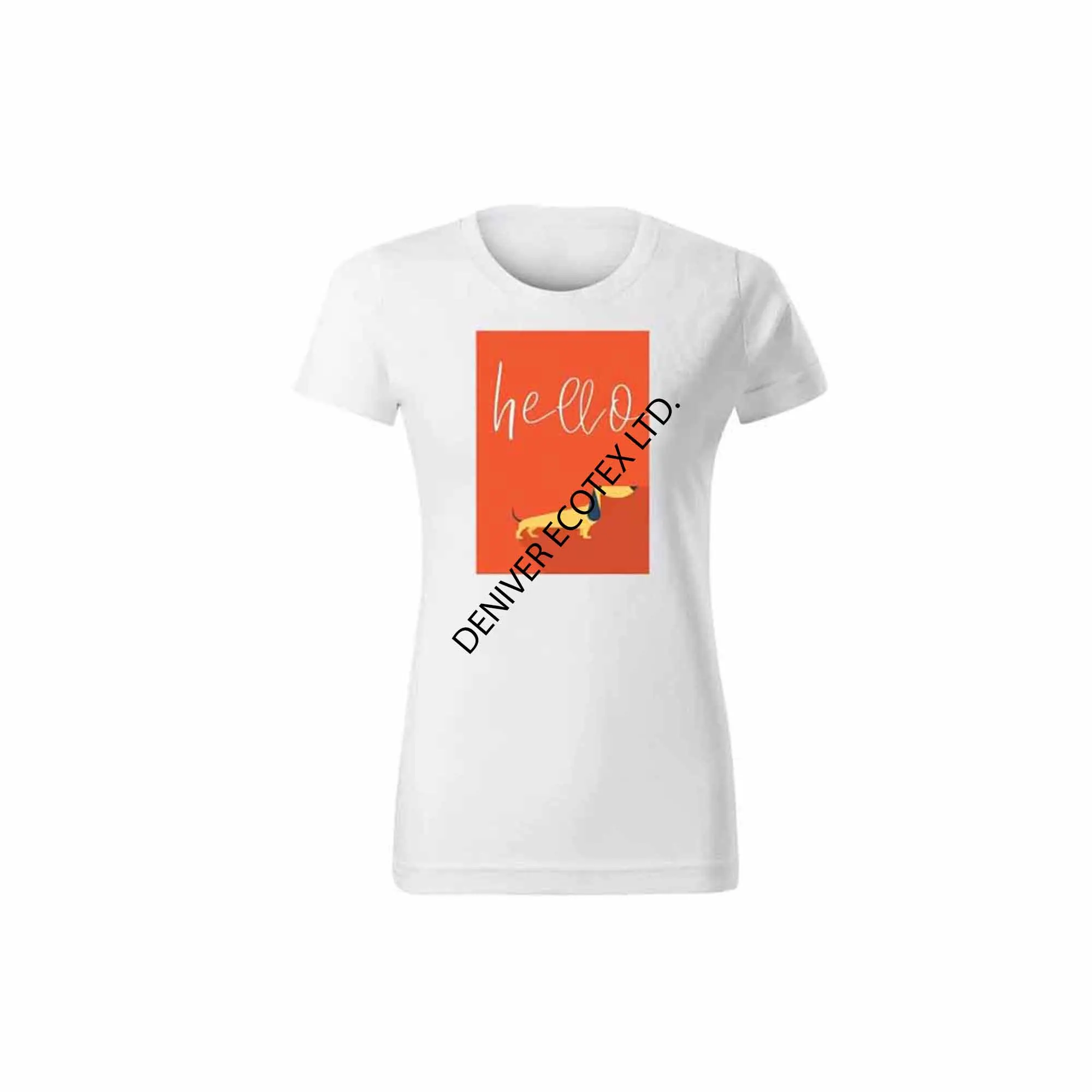 100% Pure Cotton High Quality Export Oriented O Neck Custom Design Blank Printed Custom Logo T Shirt For Womens From Bangladesh