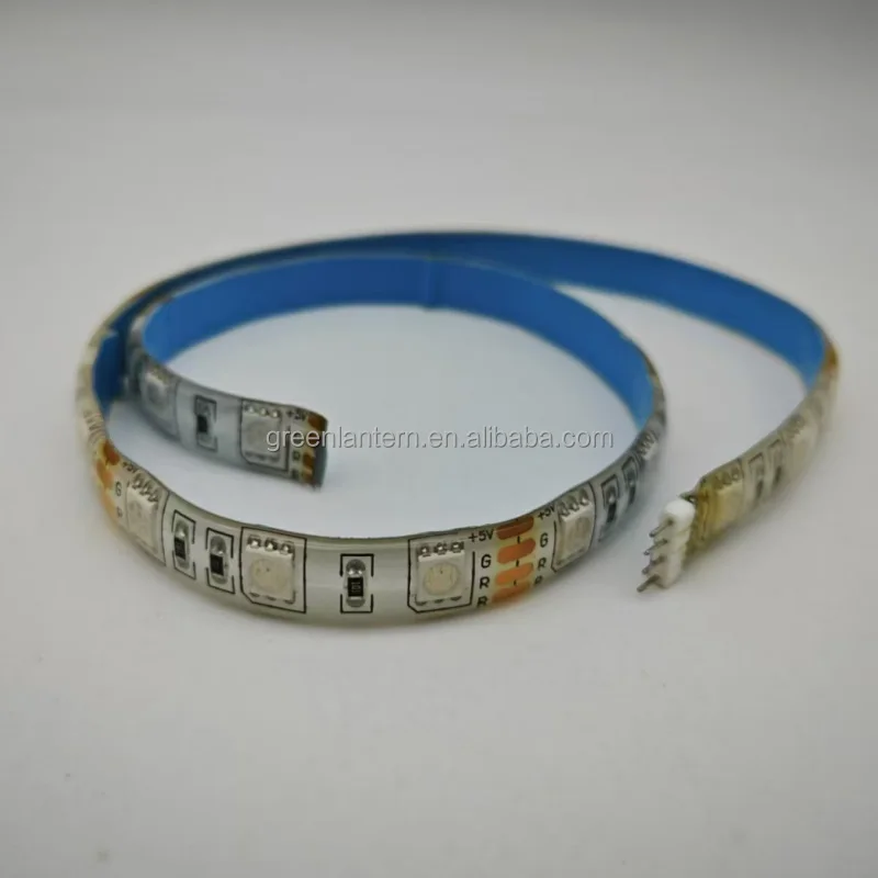 5 В RGB многоцветный SMD5050 светодиодные полосы для декоративного освещения своими руками 60 светодиодов/м каждые 3 светодиода см Cuttable IP20 IP65 DC вольт