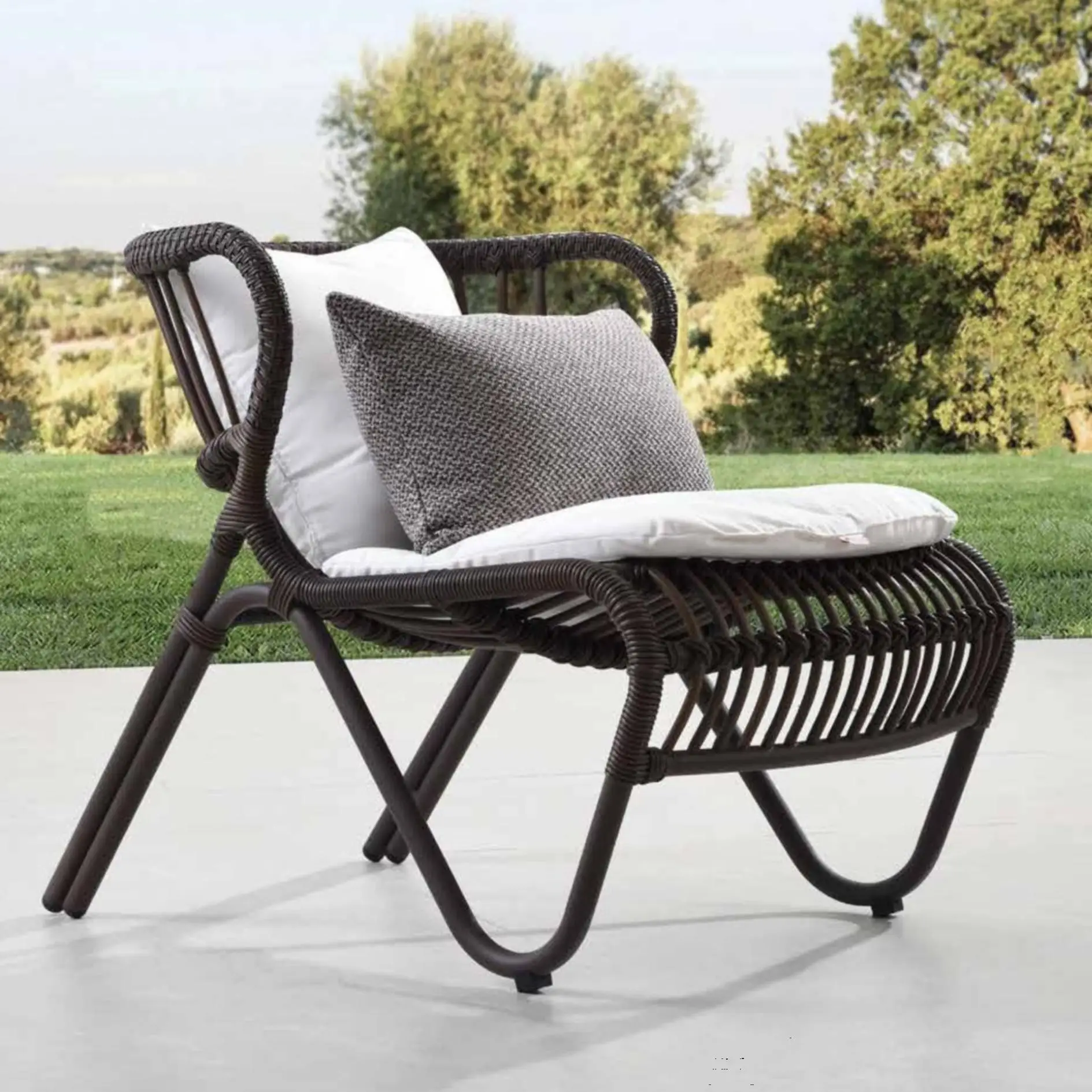 New Design Wicker Garden Outdoor Patio Conversation Sofa Set Cheap Rattan Furniture