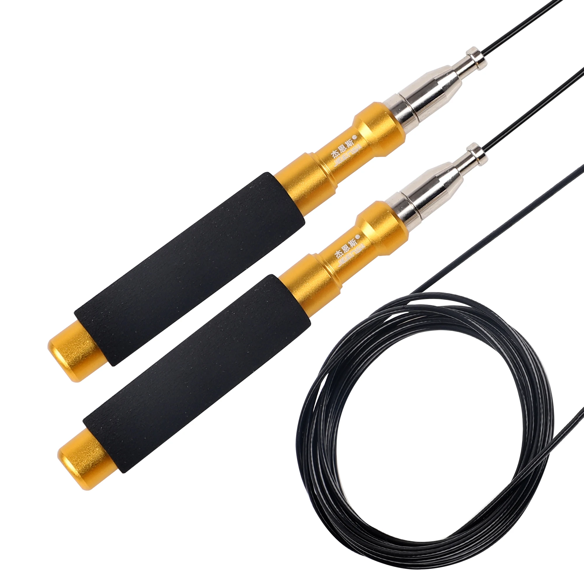 
Lose weight aluminum jump rope self lock quick release anti-slip skipping rope with NBR sleeve 