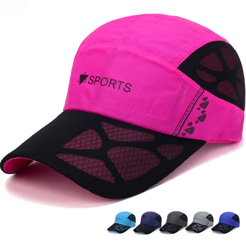 custom mesh running sports hats quick dry baseball caps