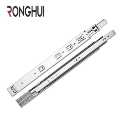 Мебельная фурнитура, Складывающийся в 3 сложения, мягкий закрывающий полноразмерный удлинитель, двойной антикоррозийный выдвижной ящик 46 мм