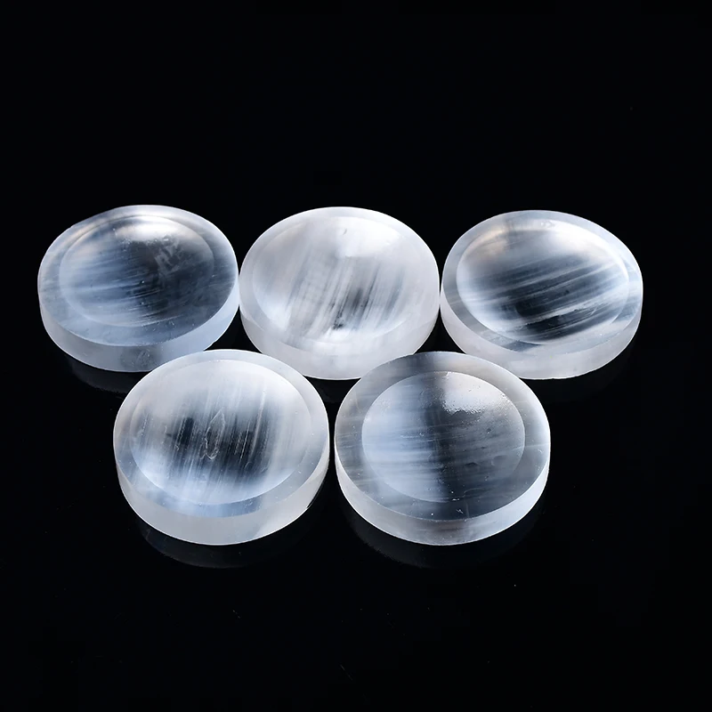 Натуральный кристалл, кварц, резная круглая чаша из селенита, религиозный лечебный камень, чаша из селенита для украшения дома