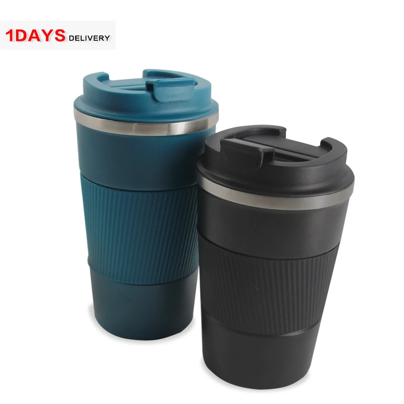 Black Christmas Portable Custom Stainless Steel Travel Reusable Lid Warmer Mugs Coffee Cup With