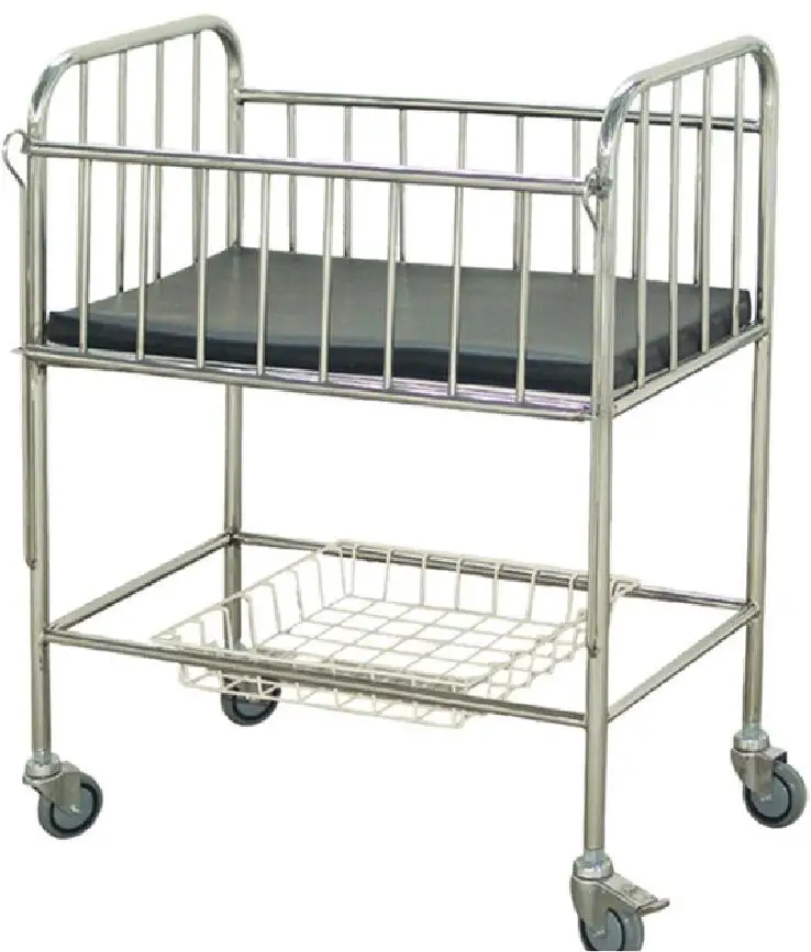 Height adjustable Hospital ABS Baby Bedding Crib/Cot B004