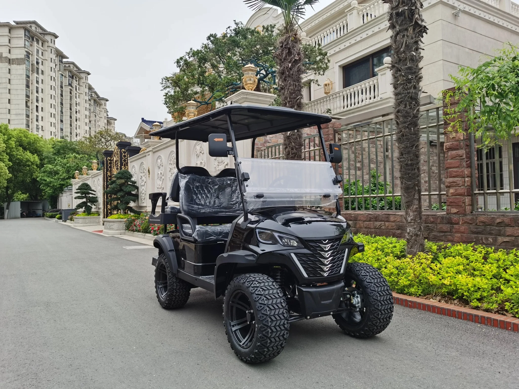 2 Seater Independent Suspension Aluminum Frame Aluminum Pedal Electric Golf Cart With Professional Meter