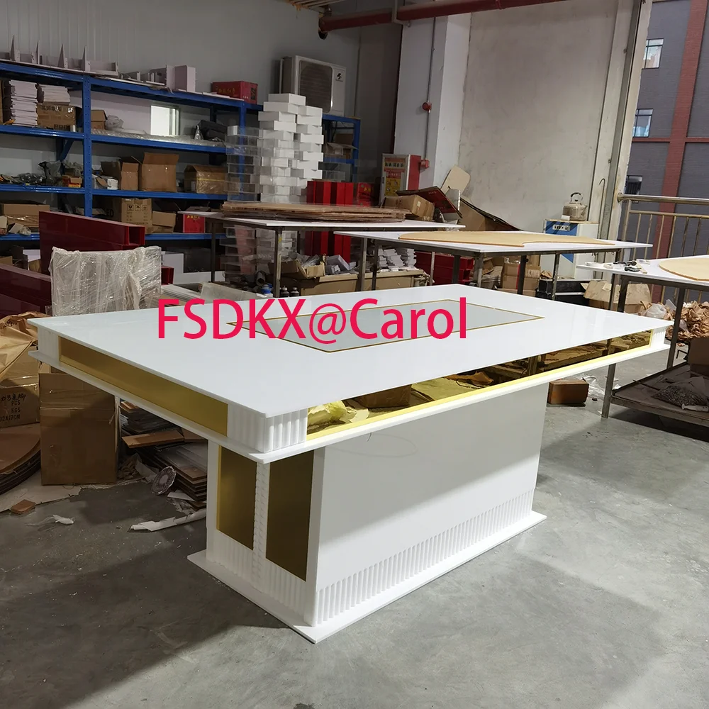 Hot Sell Golden Stainless Steel Leg Glass Top Wedding Table Acrylic Top Wedding Table