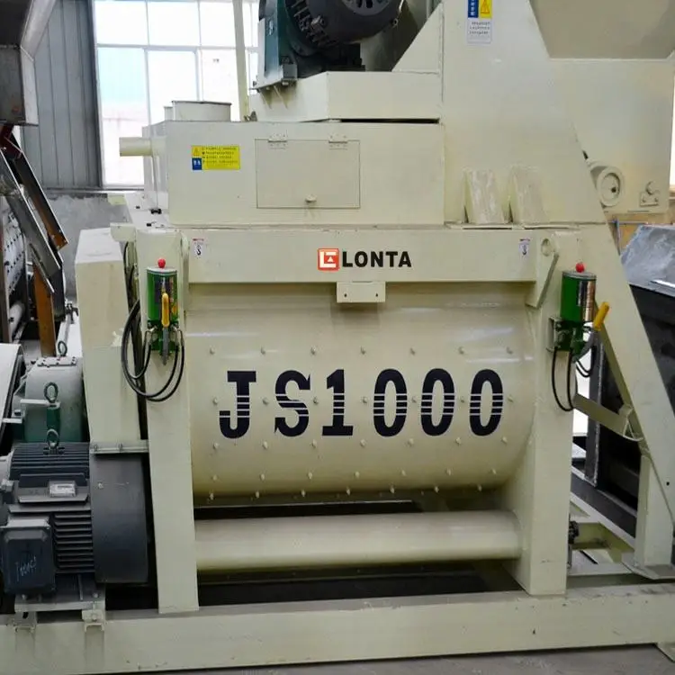 LONTA JS1000 1000L concrete plant large electric mortar beton mixer industry 1000 liter self loading concrete mixer machine