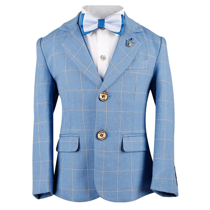 Piano Competition costume Boys Tie Long Sleeve White Shirt Strap Trousers Children Clothing Sets High Quality Baby Boys Suits