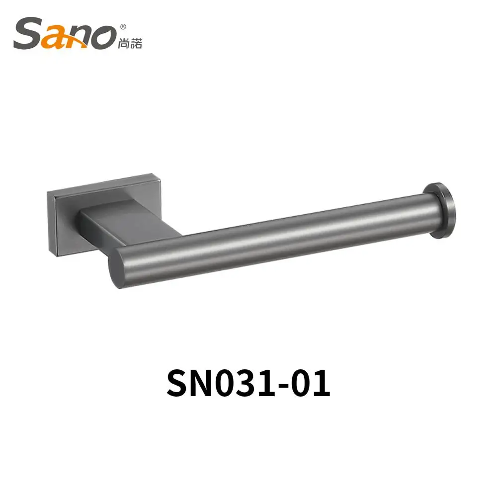 Gun grey Wall Mounted Bathroom Waterproof Dustproof 304 Stainless Steel Roll Toilet Paper Holders