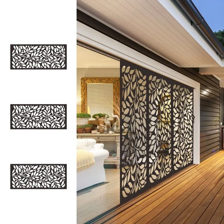 Custom Laser Cut Gate Design Aluminum Laser Cut Aluminum Wall Screen Fence Panel