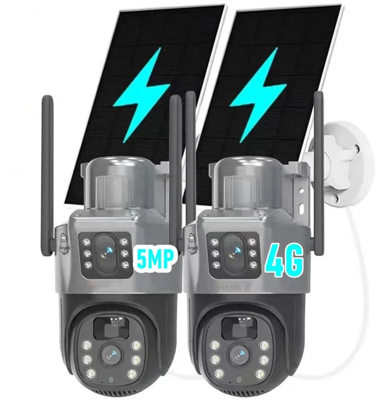 EseeCloud solar camera outdoor SIM card solar closed circuit TV PTZ 1080P Wireless Solar Security WiFi Battery Power