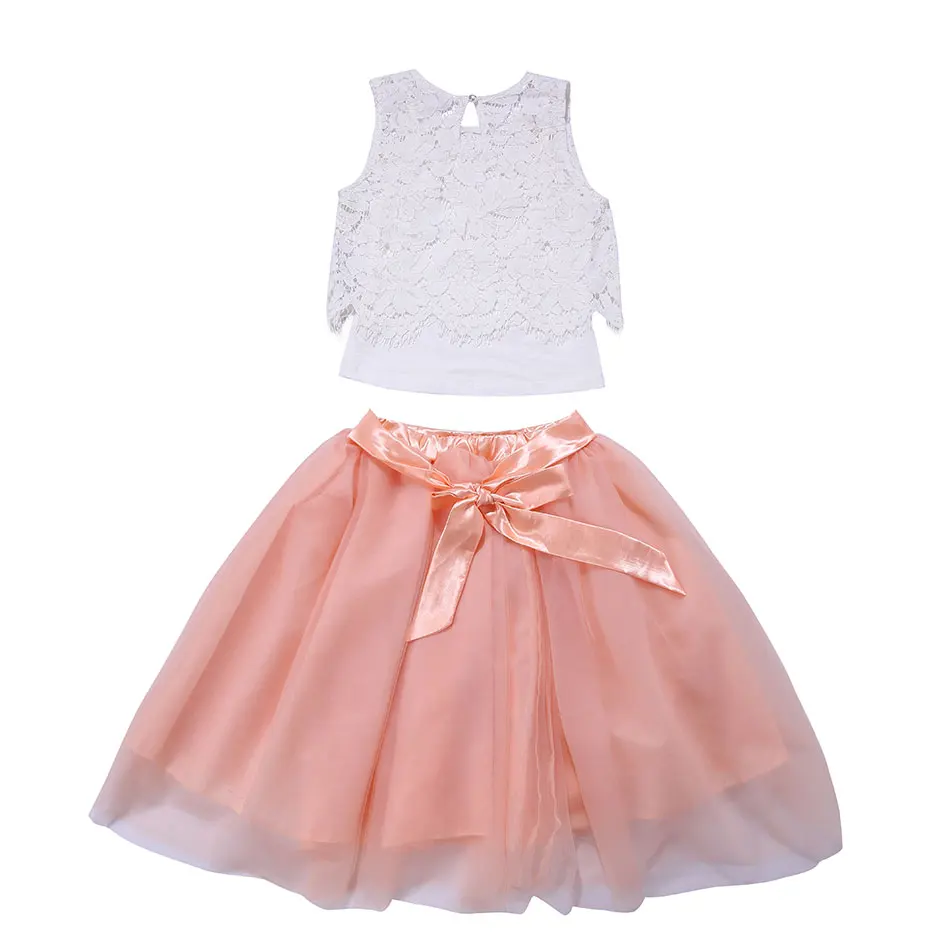 
Kids boutique clothing girl vest and long layered tulle skirt set 