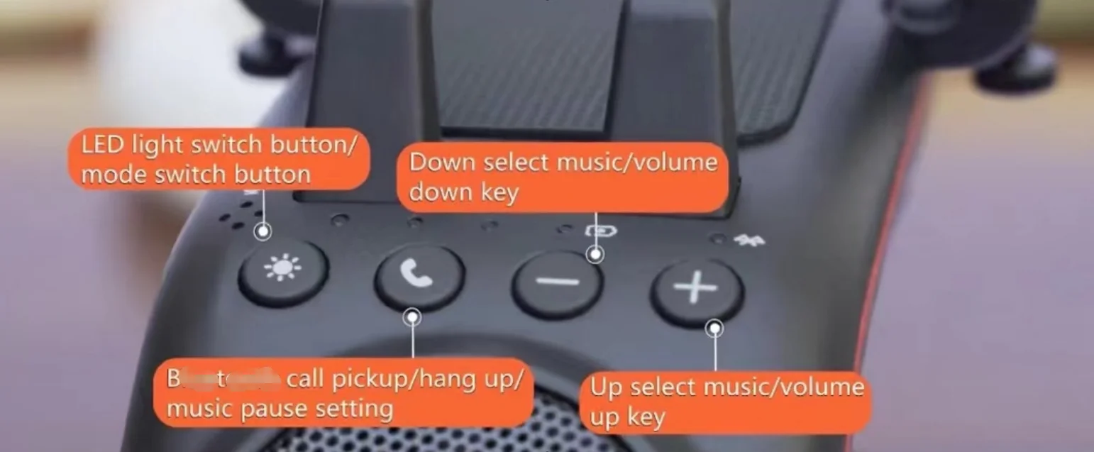 Multifunctional 10in1 Bike Phone Holder-Speaker-LED Light- Power Bank- Bike Horn- Microphone-Card reader-MP3 player-U Disk-Audio