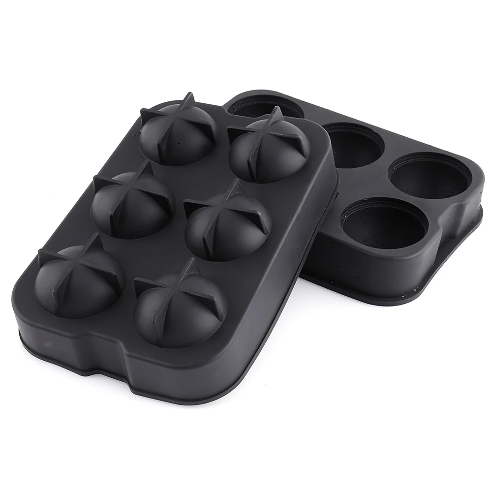 bar chivas whiskey clear crystal 6 grids round shape silicone advance 3d ice ball mold