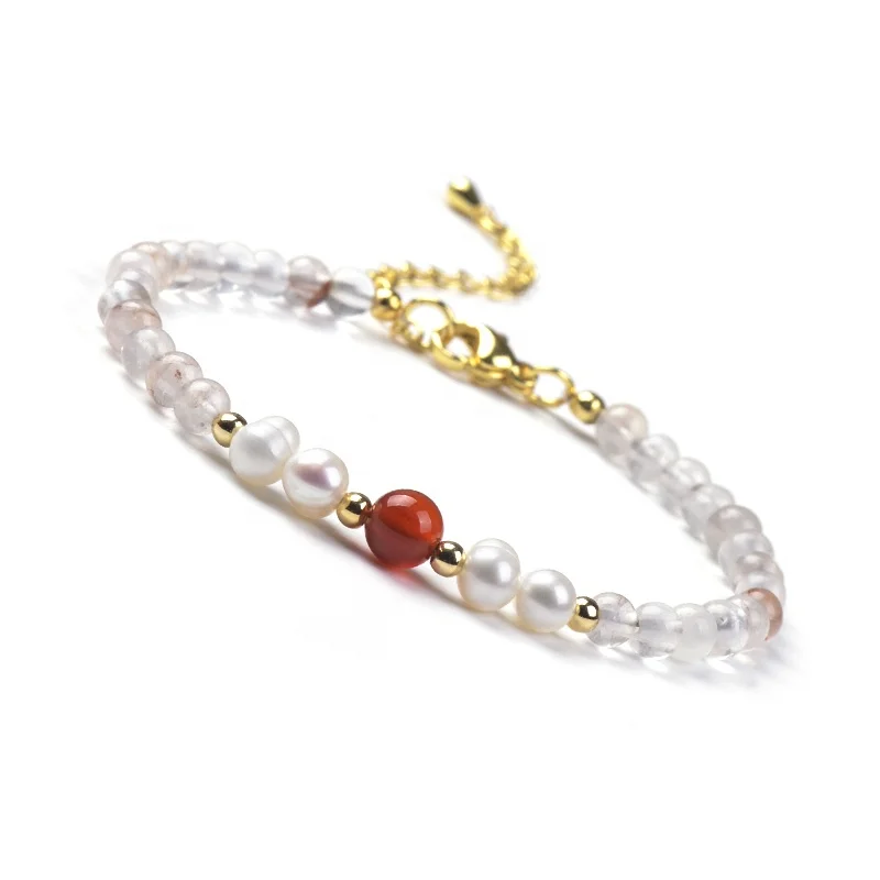 Highly Recommend Handmade Weaving Adjustable Cord Natural Healing Gemstone Crystal Beads Unisex Adjustable Macrame Bracelets