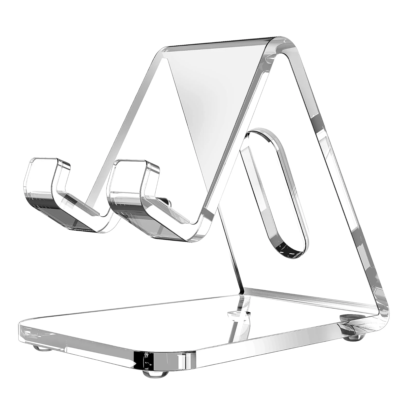 Desktop Transparent Acrylic Mobile Phone Display Stand Simple Carry Plexiglass Cell Phone Pad Tablet Display Stand