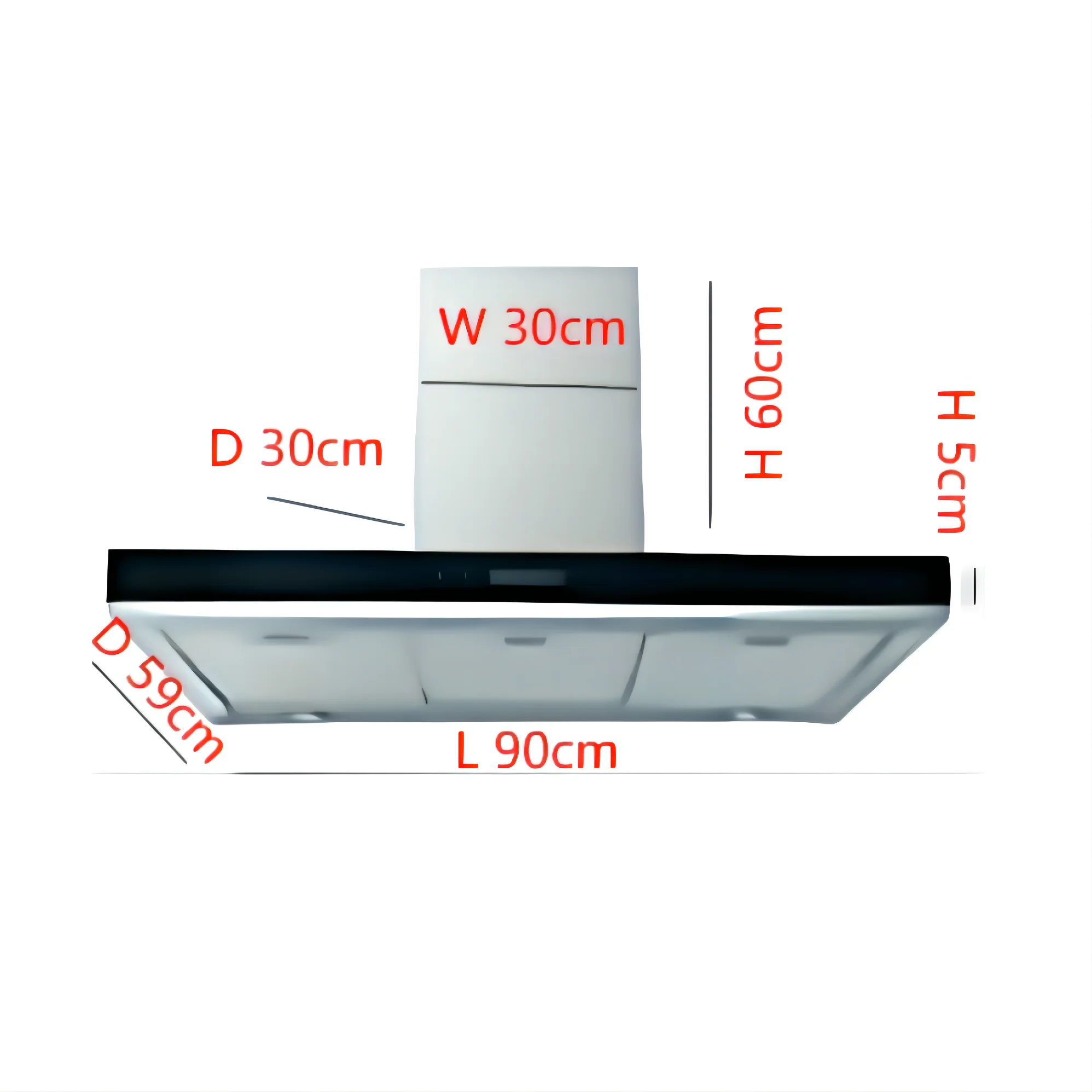 Island intelligent remote control touch sensor switch Gas leak automatic exhaust safety device open ceiling hanging top chimney