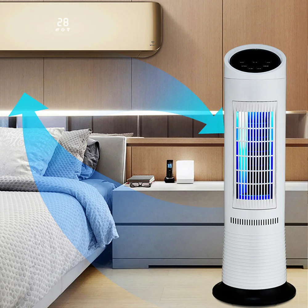  Четыре-в-одном вентилятора градирни туман humidifieruv очиститель воздуха Электрический безлопастной стенд башенный вентилятор с пультом дистанционного управления воздушный