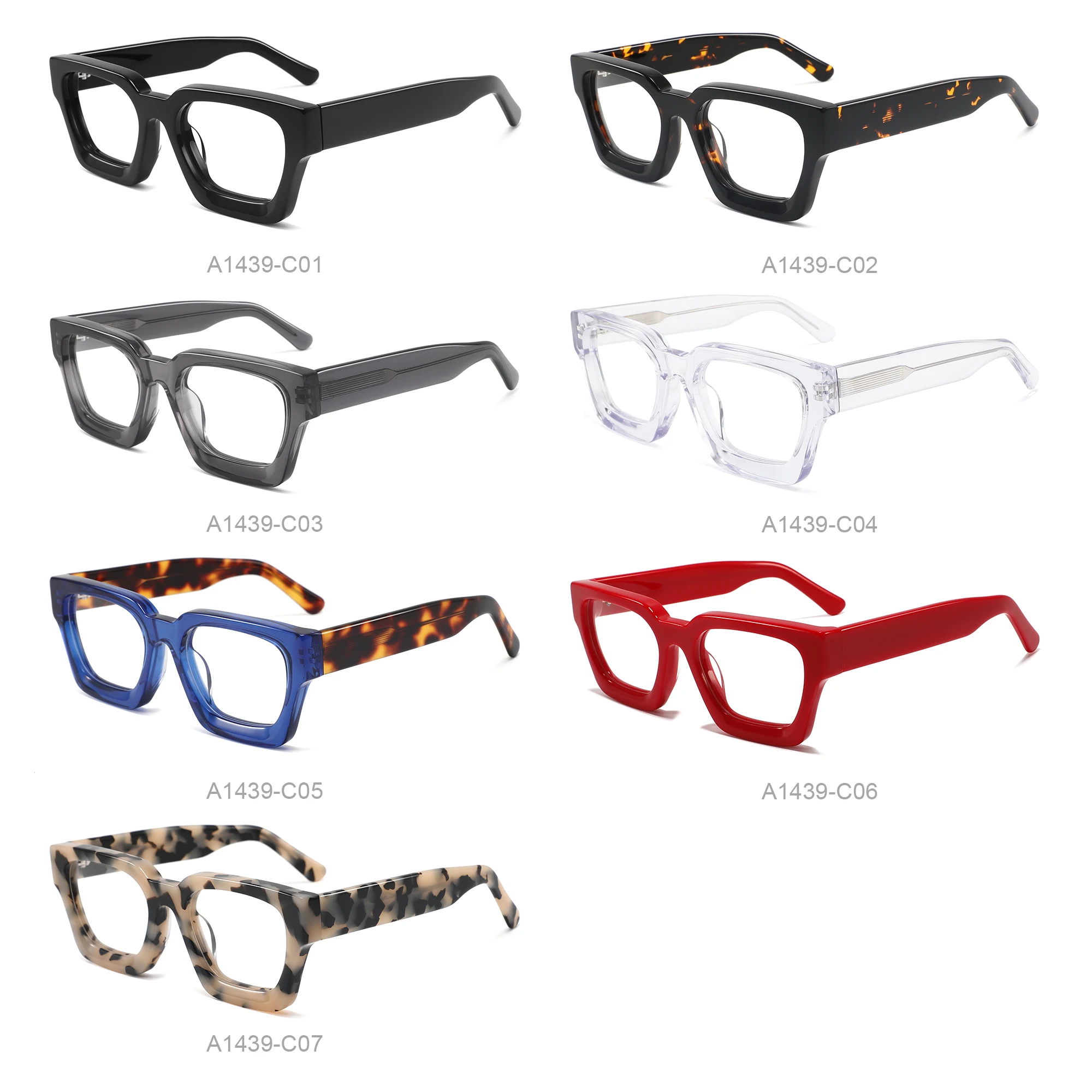 CONCHEN Luxury Acetate Optical Glasses Frame High Quality Custom Logo Eyewear Eyeglasses