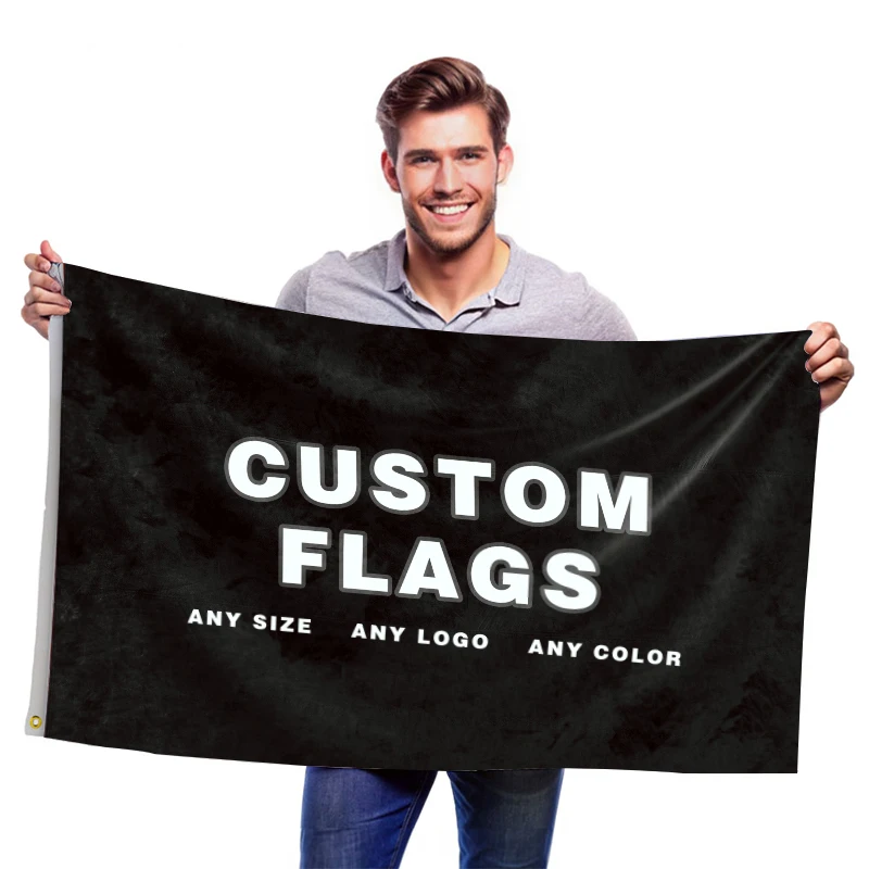 Custom 3*5ft Senegal Silk Automotive Flags Indoor Pride Agriculture Education Travel Agency Featuring Metal Pole Insurance