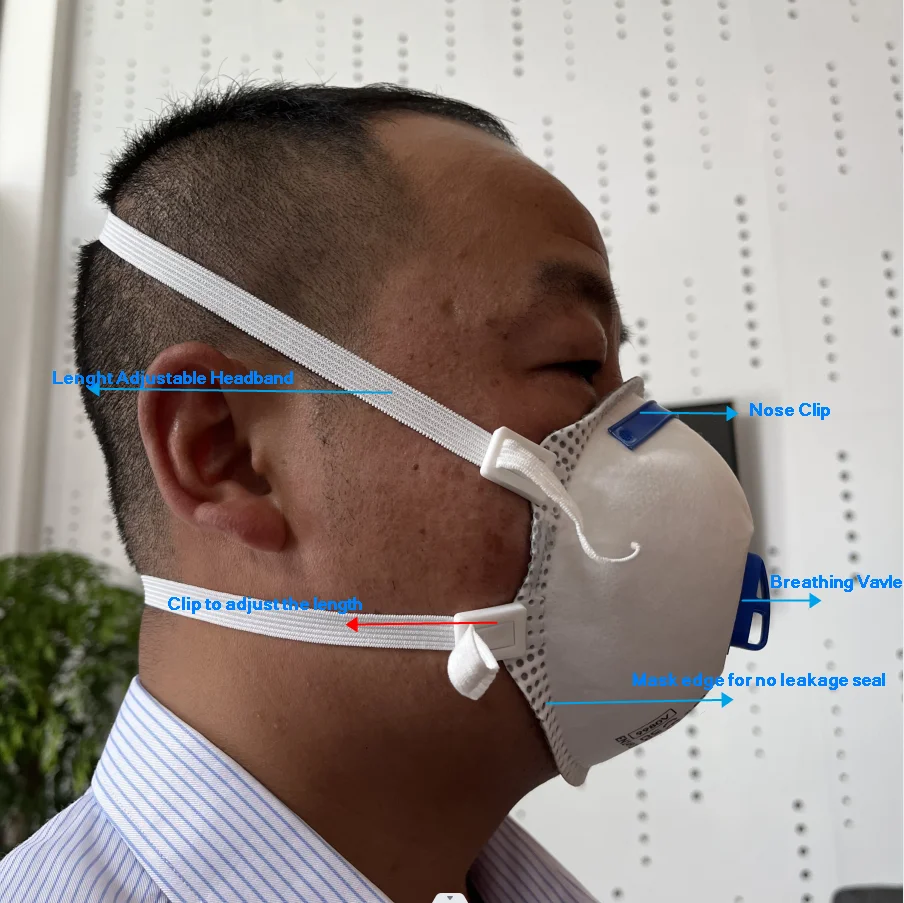 Low Moq mask ffp3-mask industrial EN149 ffp3 ce for dust proof  Mouth FFP3 mask with valve for sanding