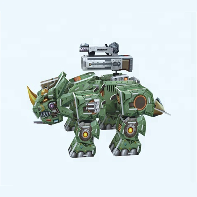 Educational Rhino Warrior Fighting Robot Toy 3D Jigsaw Puzzle Machine