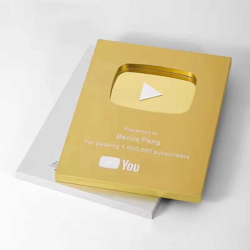 2024 на заказ новые гравировальные пластины призы золотые и серебряные youtube таблички trophee сплав honor shield алмазные play button награда