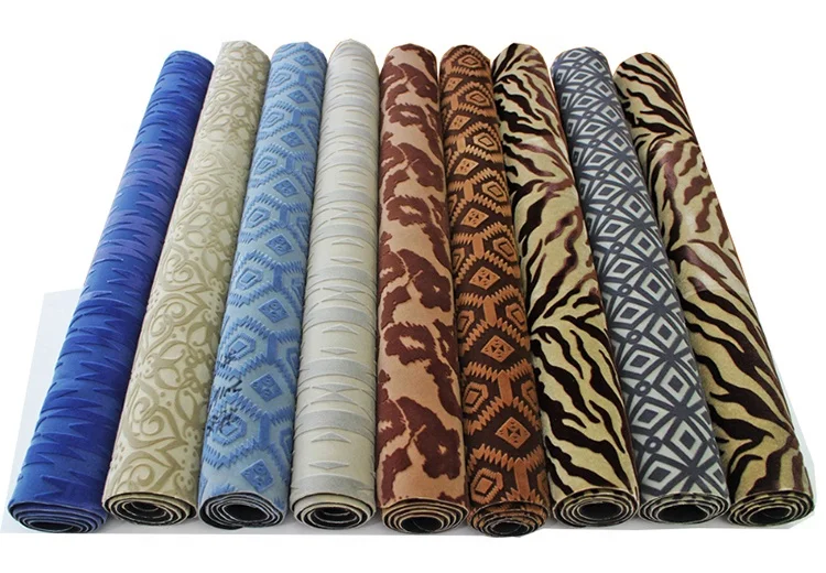 nylon micro fiber flocking fabric top rubber kitchen mat stair floor runner mat non slip rubber backing door mats