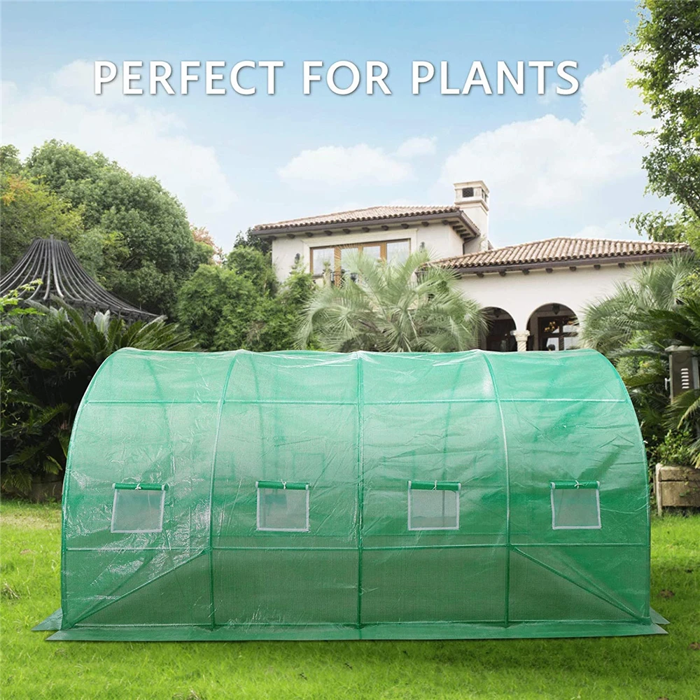 Polytunnel  Outdoor Tunnel Greenhouse Green House Growing Tent Walk-In Tunnel Garden Plant Growing Hot House