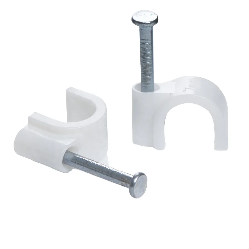 ANHUI Flat Cable Clips Nail Wall Cable Clip for Wires 66 Plastic SR Plastic China Manufacturer Nylon 10000 Bags 100pcs/nylon Bag