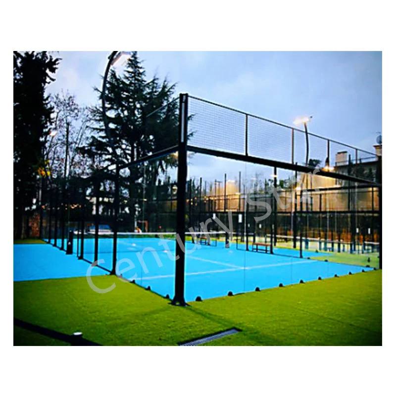 Century Star Padel Court Full Panoramic Paddle Tennis Artificial Turf Flooring outdoor Full panoramic paddle tennis courts