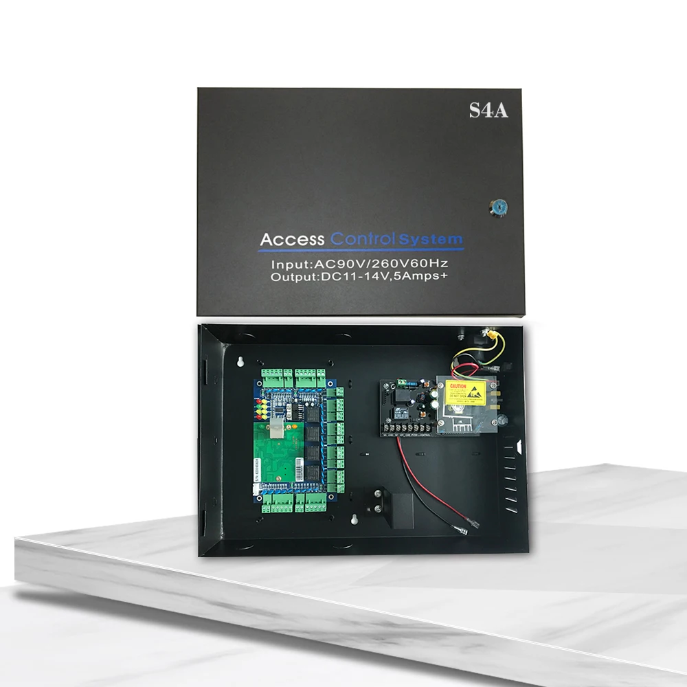 Ethernet 4 Door Network Access Control Units For AC110V/220V Wide Voltage Access Power Supply Controller