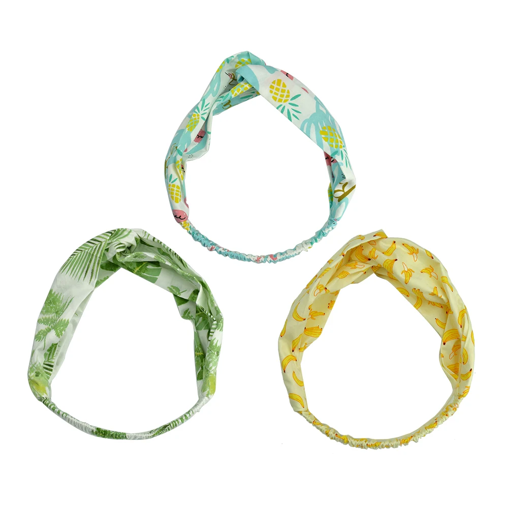 Летние Стильные принтованные хлопковые повязка на голову заказ для