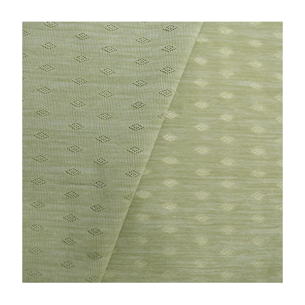 Factory fashion cloth high stretch spandex polyester nylon single jacquard knitted fabric for T-shirt