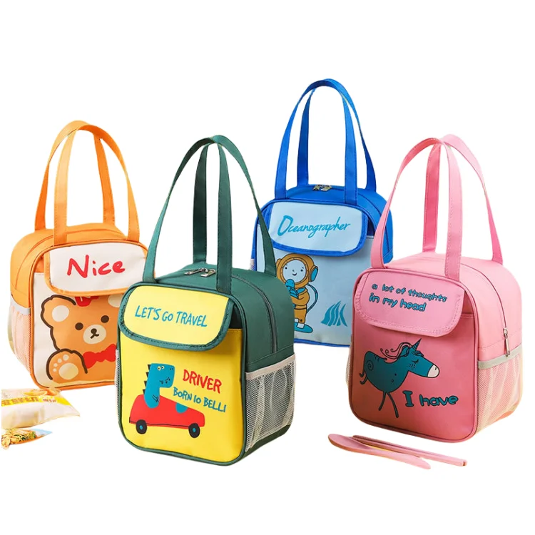 China Wholesale Cute Design Easy Carry Light Weight Insulated Lunch Bag Food Delivery Picnic Camping Lunch Cooler Bag