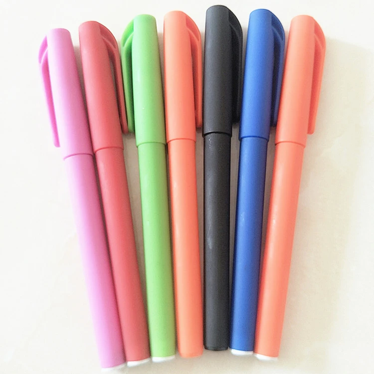 High quality canetas gel promotional custom multi color plastic rubber gel pens with custom logo