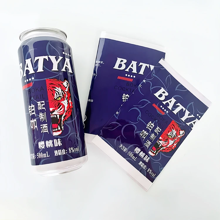 Cheap Price Heat Shrink Sleeves Labels Custom Bright Colors Digital Printed Logs Brands Designs Juice Beer Can Shrink Sleeve