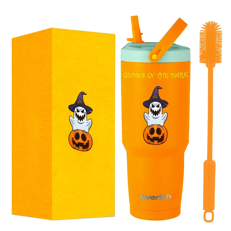 How Sell Stainless Steel Tumblers  Glow Cups With Straw color Customization