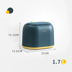 2021 new design simple small waste paper trash can household dustbin with cover