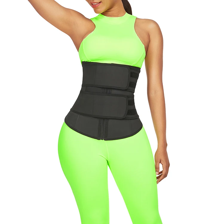 
Fashion Design Quality Detachable Double Belt With 7 Steel Bones Fitness High Compression Waist Trainer Shaper 