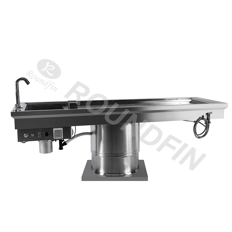 Factory Price Mortuary Device 304 Stainless Steel Funeral Supplies Mortuary Equipment Autopsy Table For Hospital