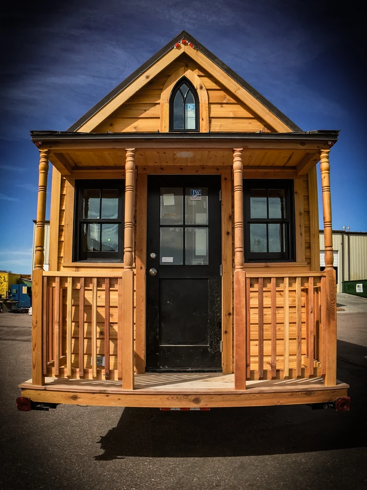 
China made American mobile wooden tiny house travel trailer home 