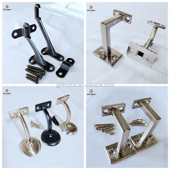 JYD Home Square Base Satin  Black Zinc Alloy Handrail Brackets for wood railing support (HB-603  ) - Stair railing parts